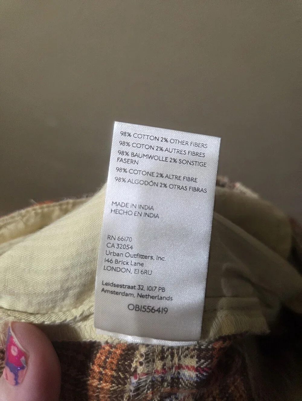 Free People Isla Plaid Shorts Size 6